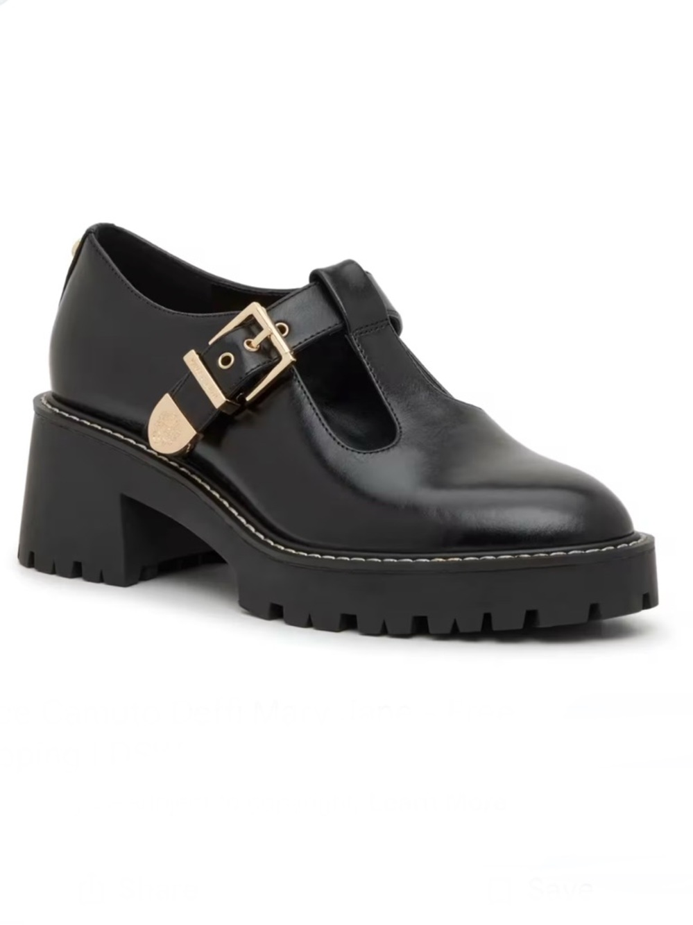 Vince Camuto Black Leather Mary Jane